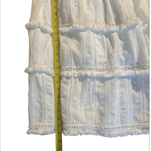 Ellison White Tiered Eyelet Midi Dress - Picture 9 of 10